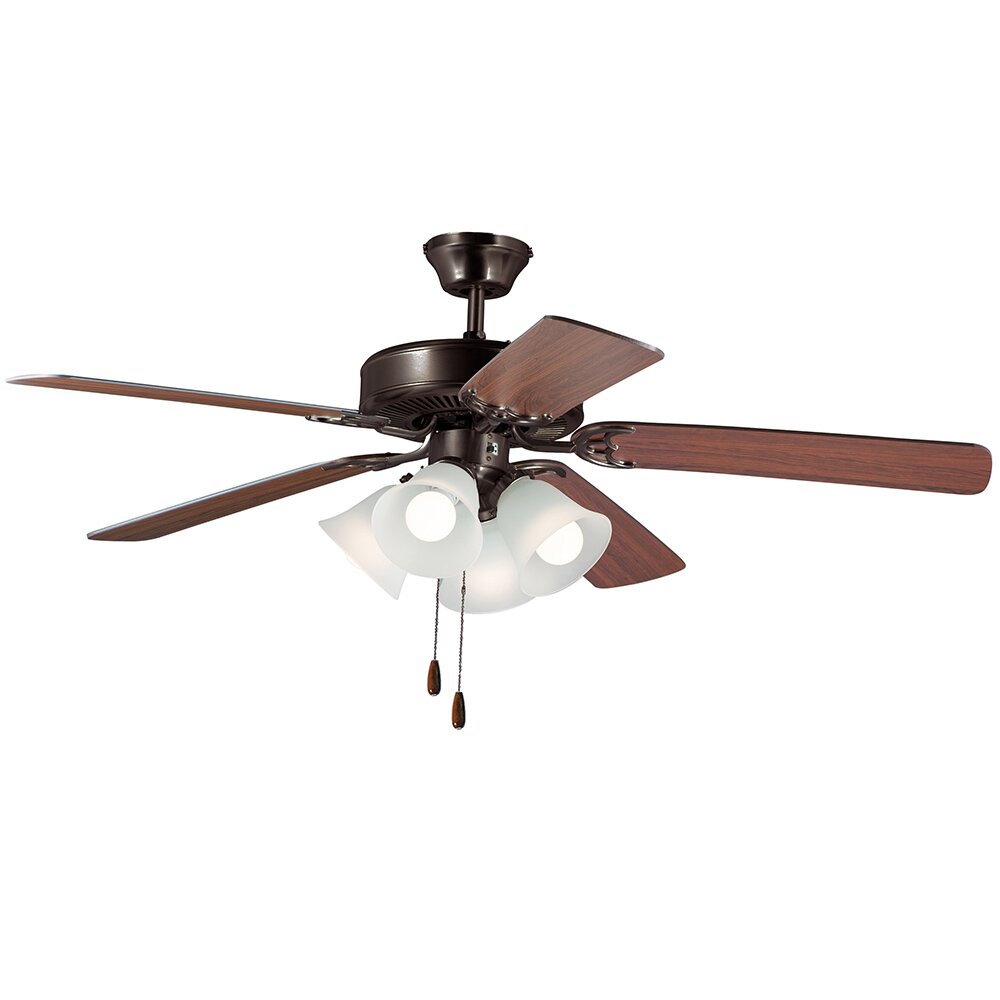Maxim Lighting 52" LED 4-Light Ceiling Fan in Oil Rubbed Bronze with Walnut with Pecan