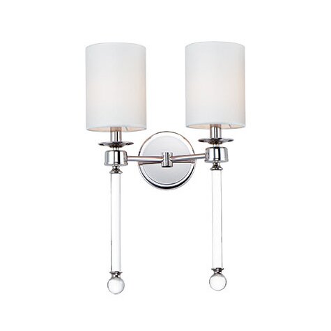 Maxim Lighting 2-Light Wall Sconce in Polished Nickel
