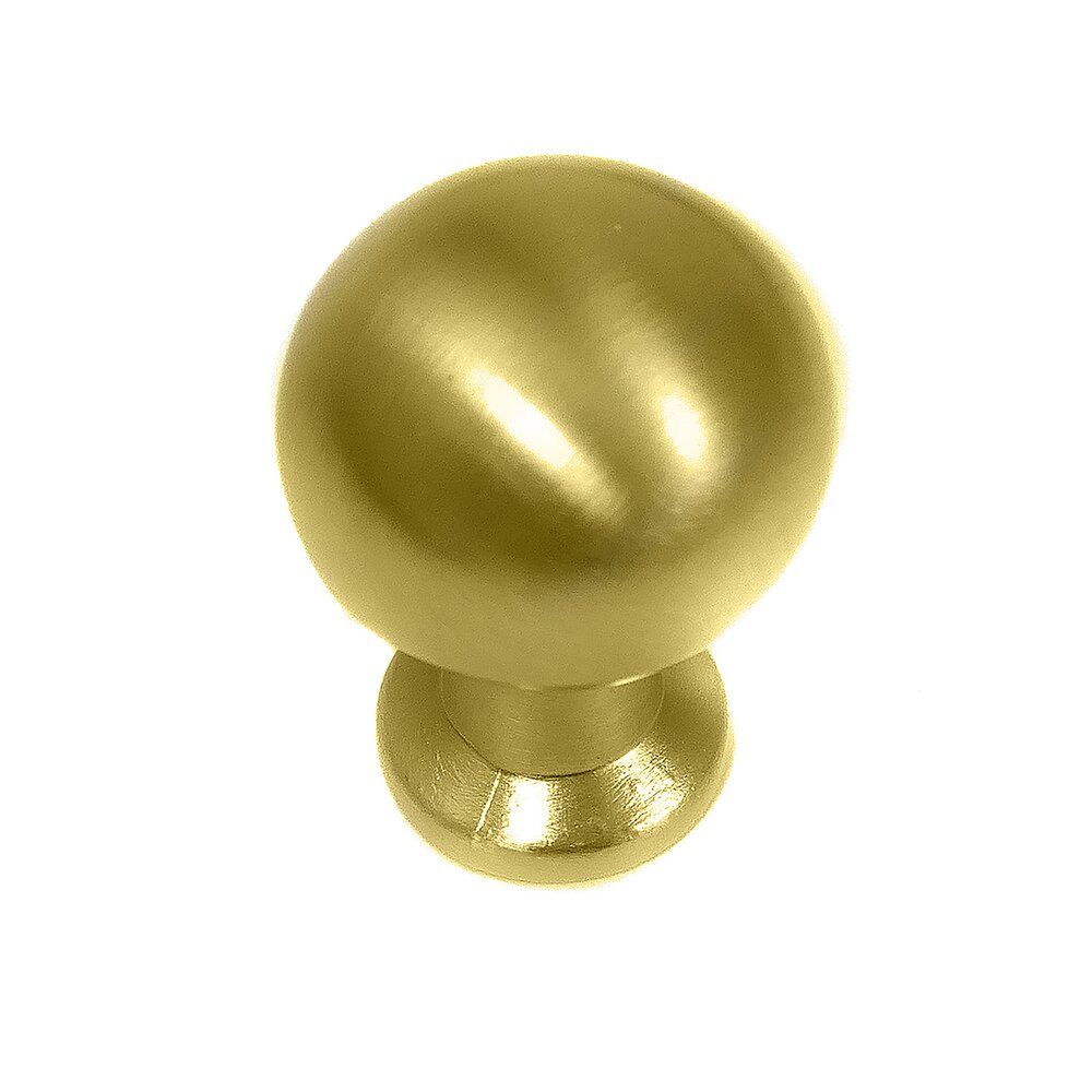 MNG Hardware Round Knob in Matte Brushed Brass