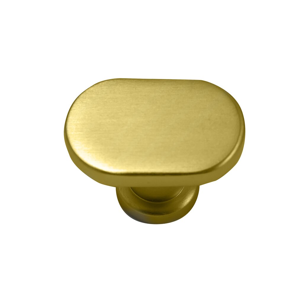 MNG Hardware Oval Knob in Matte Brushed Brass