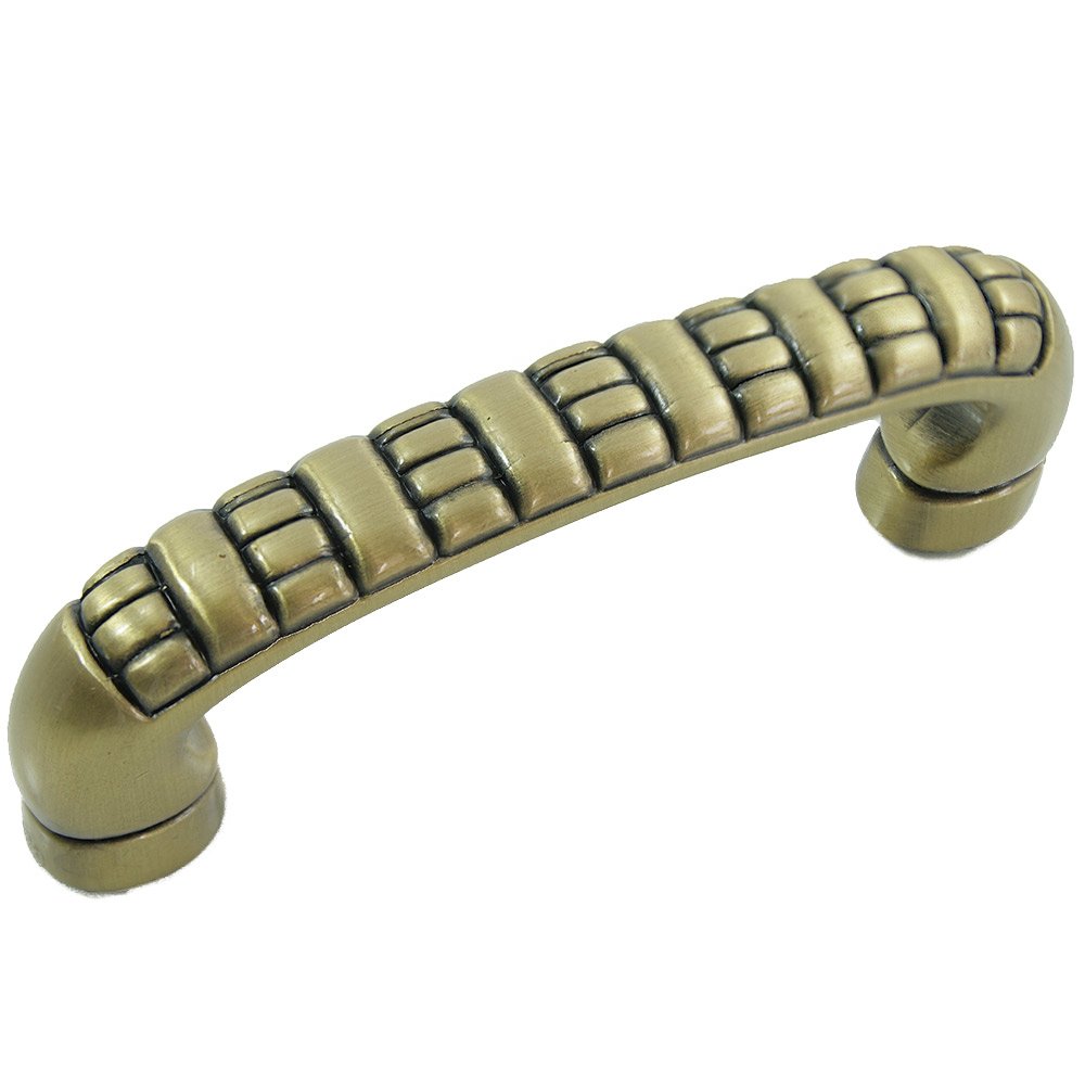 MNG Hardware 3" Centers Pull in Satin Antique Brass