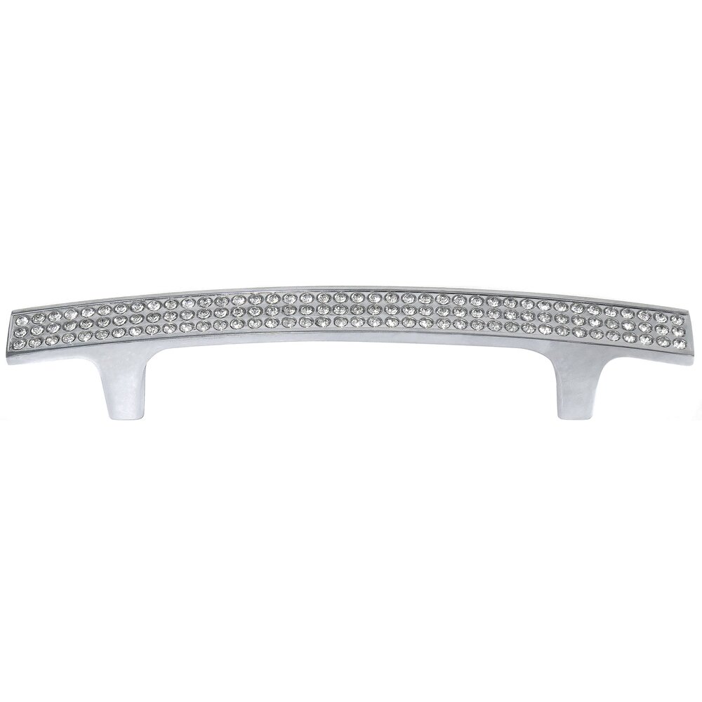 MNG Hardware 96mm Centers Pull in Polished Chrome/Crystal