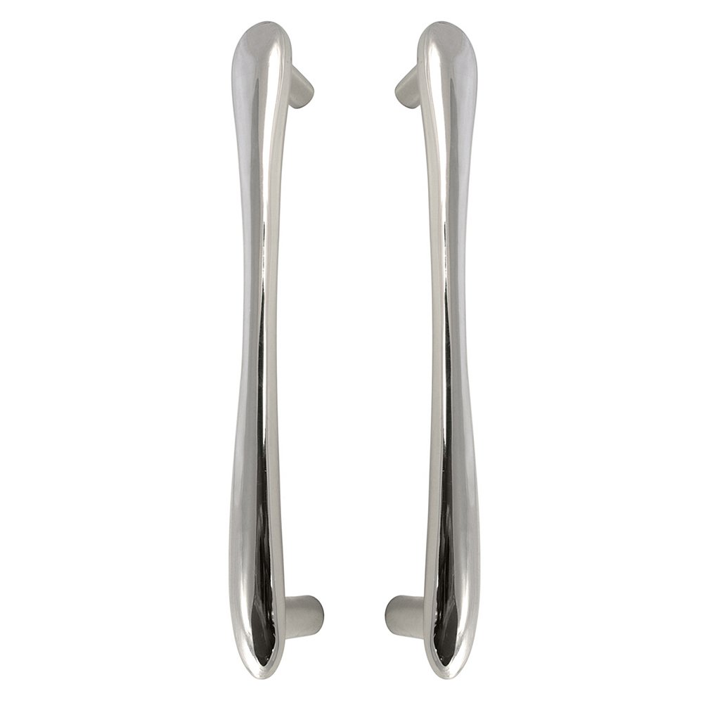 MNG Hardware 12" Centers Back to Back Pull in Polished Nickel