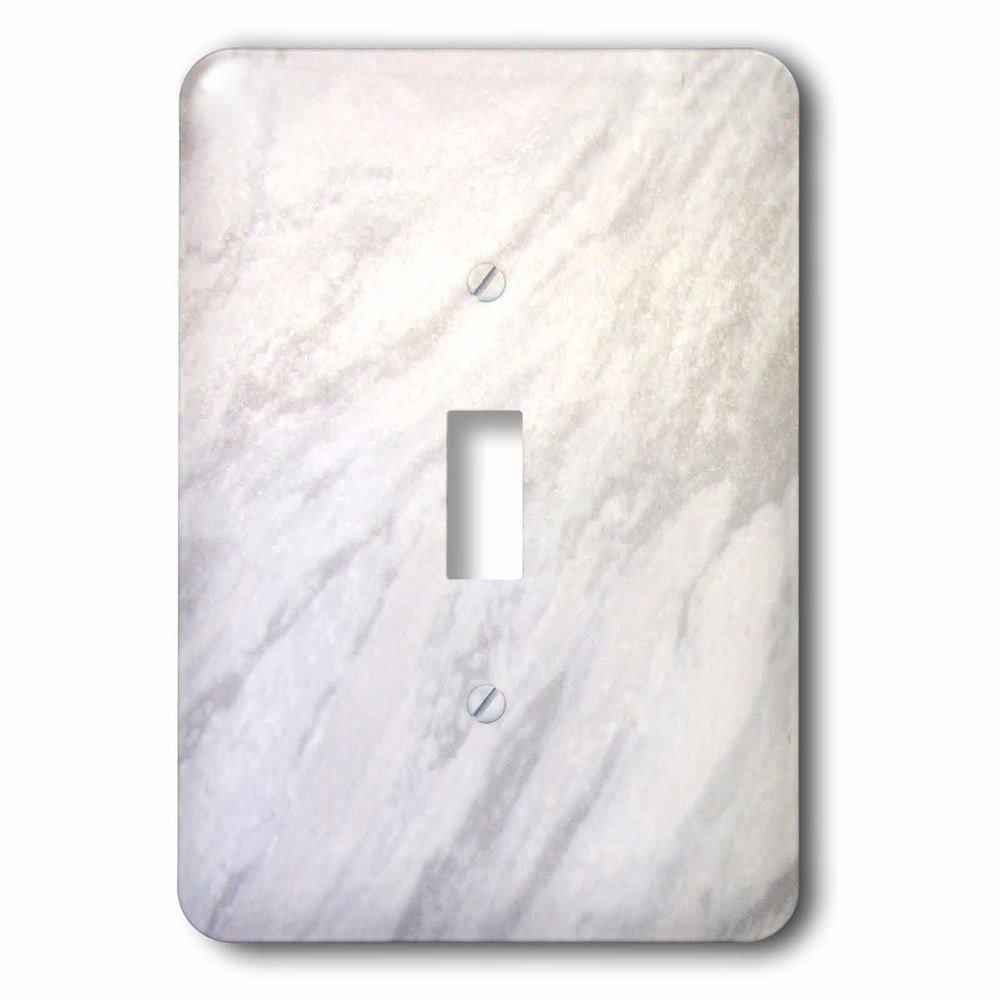 Jazzy Wallplates Single Toggle Switch Plate With Gray Marble Texture Photo Print