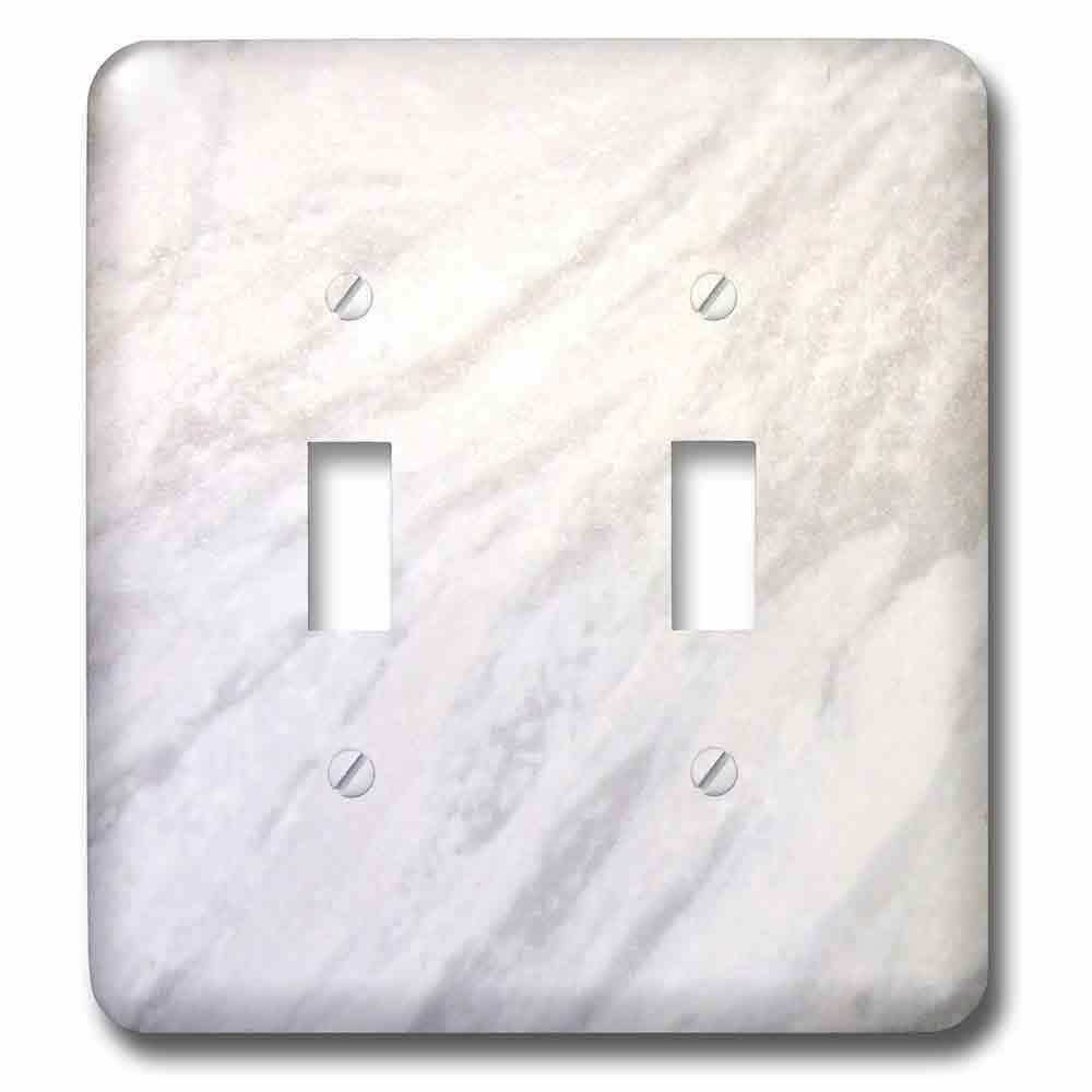 Jazzy Wallplates Double Toggle Switch Plate With Gray Marble Texture Photo Print