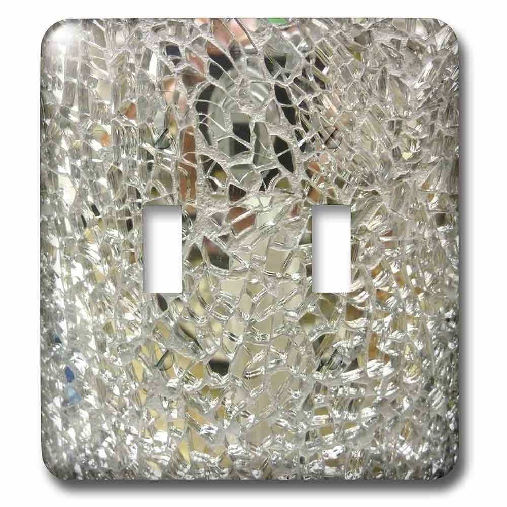 Jazzy Wallplates Double Toggle Wall Plate With Image Of Mirror Glass Closeup