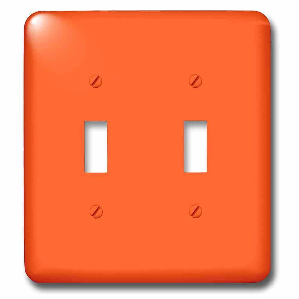 Jazzy Wallplates Double Toggle Wallplate With Bold Orange