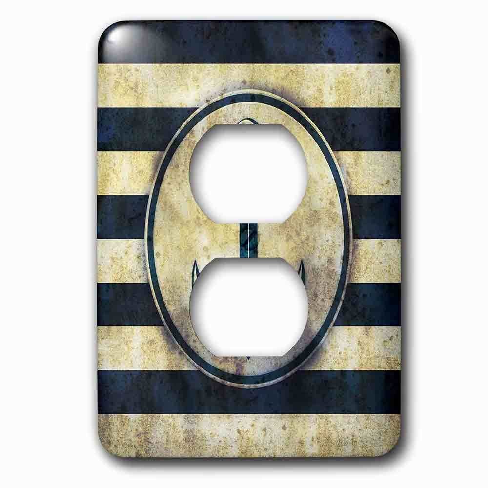 Jazzy Wallplates Single Duplex Outlet With Nautical – Grunge Sea Anchor