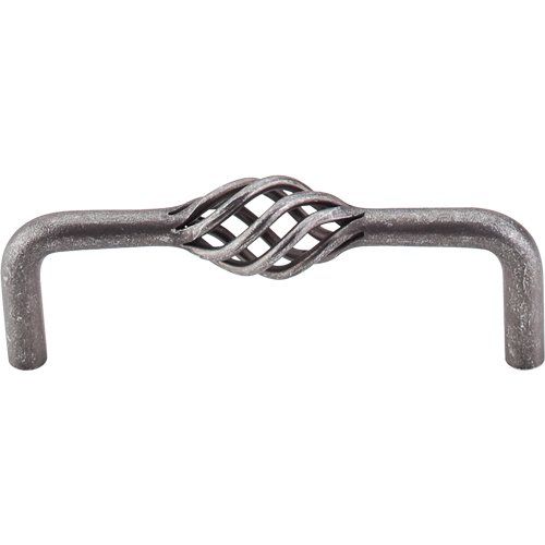 Top Knobs Medium Twisted Wire D Handle in Pewter