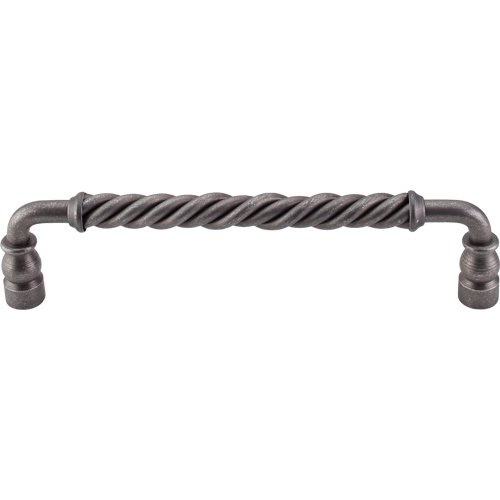 Top Knobs 8" Oversized Twisted Bar Handle in Pewter