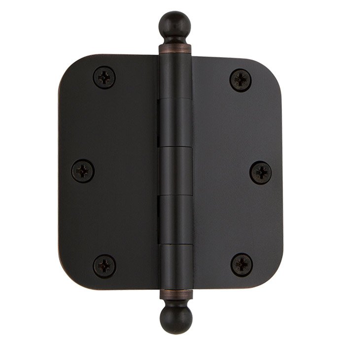 Nostalgic Warehouse 3 1/2" Ball Tip Residential Hinge with 5/8" Radius Corners in Timeless Bronze (Sold Individually)