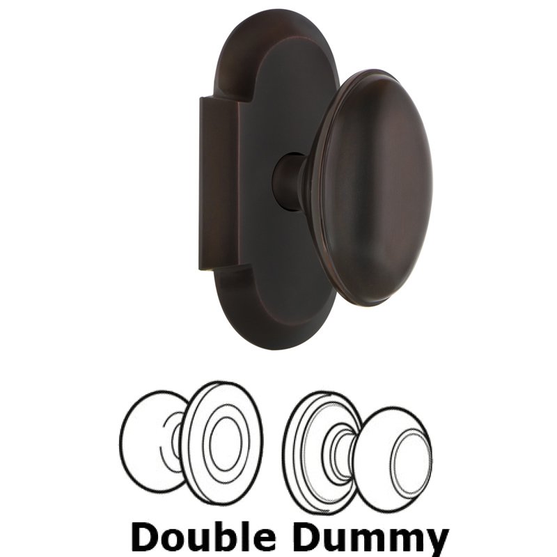 Nostalgic Warehouse Double Dummy Set - Cottage Plate with Homestead Door Knob in Timeless Bronze
