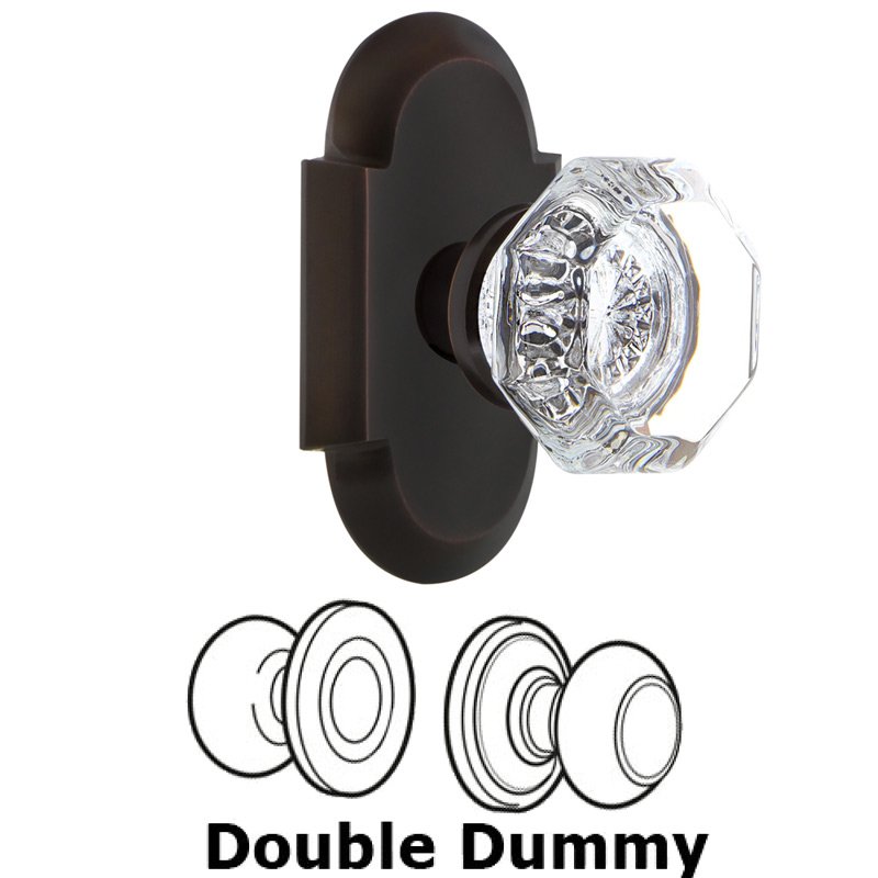 Nostalgic Warehouse Double Dummy Set - Cottage Plate with Waldorf Door Knob in Timeless Bronze