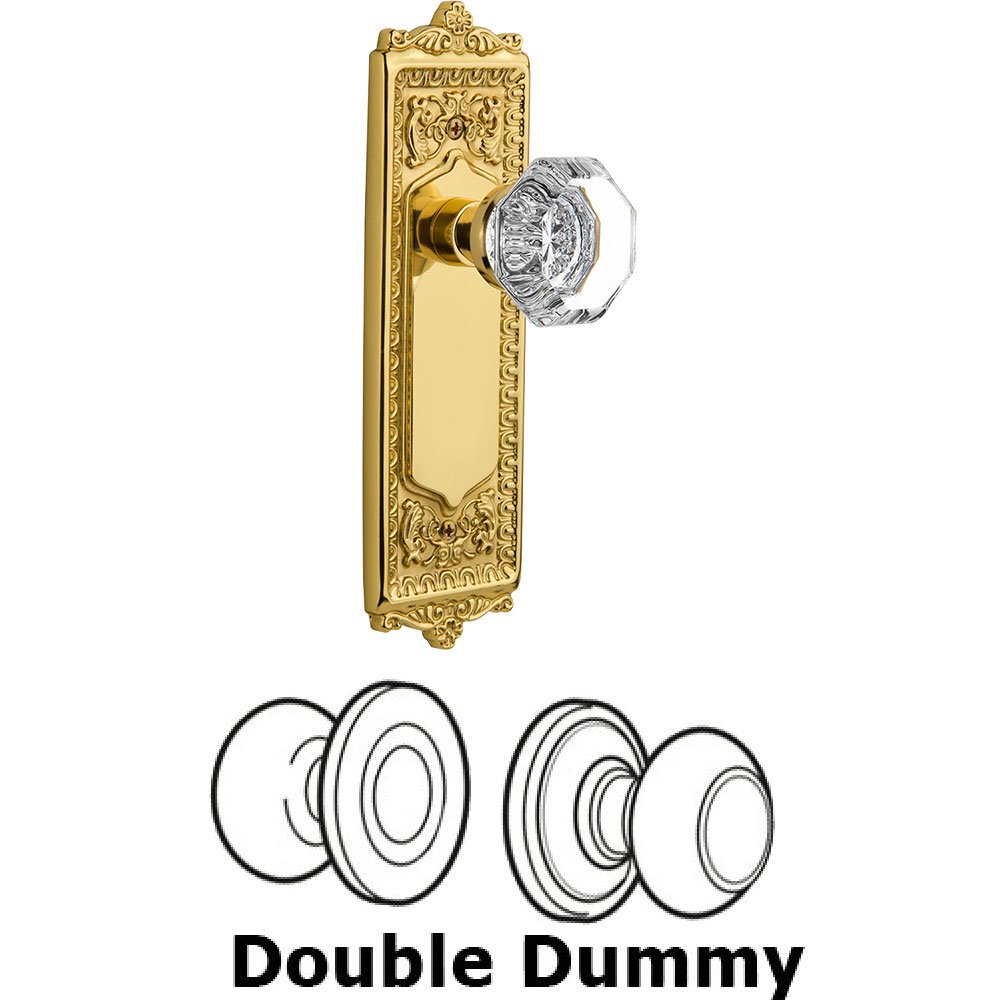 Nostalgic Warehouse Double Dummy Egg and Dart Plate with Waldorf Knob in Unlacquered Brass