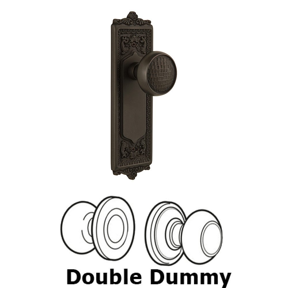 Nostalgic Warehouse Double Dummy Egg and Dart Plate with Craftsman Knob in Oil Rubbed Bronze