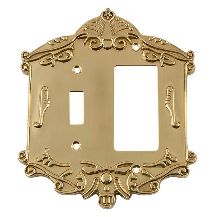 Nostalgic Warehouse Toggle/Rocker Switchplate in Unlacquered Brass