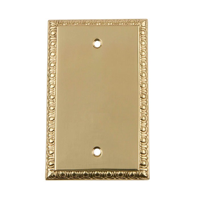 Nostalgic Warehouse Blank Switchplate in Unlacquered Brass