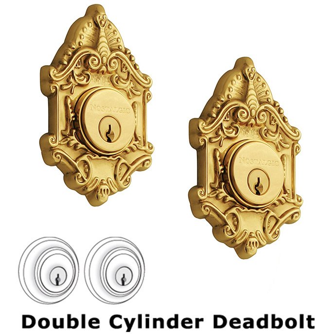 Victorian Collection Double Deadlock Victorian Deadbolt in Polished  Brass by Nostalgic Warehouse 733034 MyKnobs