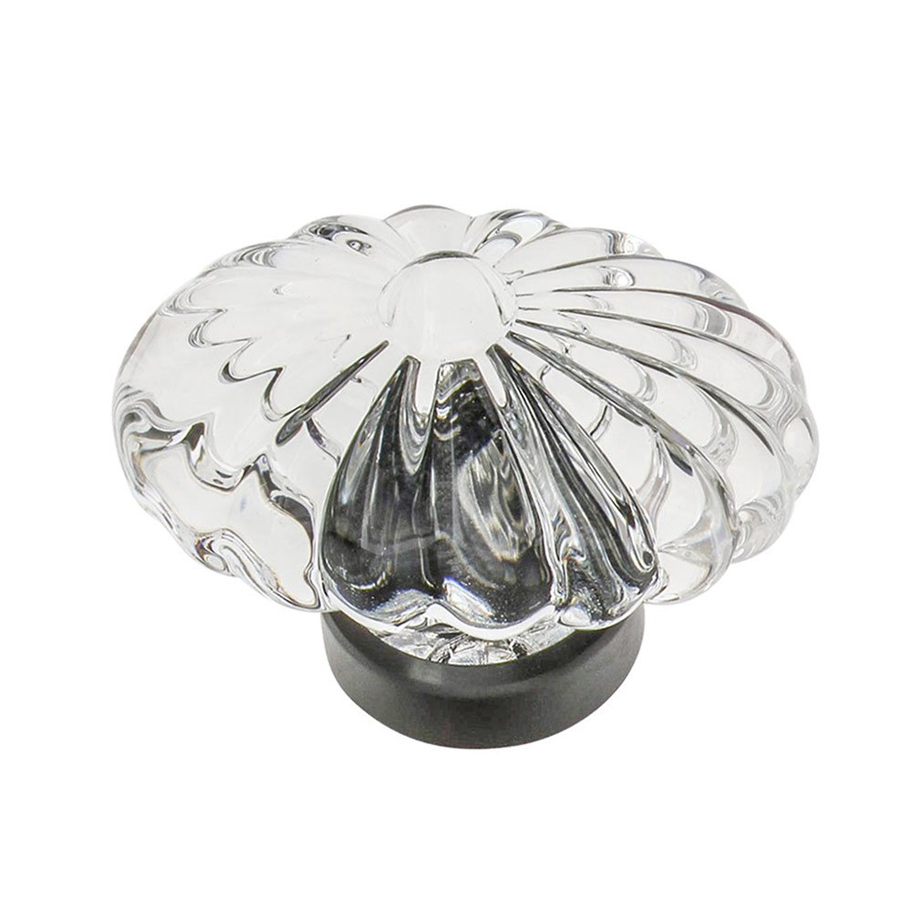 Nostalgic Warehouse 1 3/4" Oval Fluted Crystal Cabinet Knob in Timeless Bronze