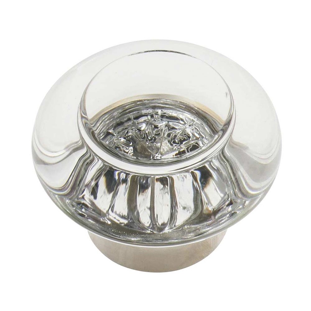 Nostalgic Warehouse 1 3/8" Diameter Clear Crystal Cabinet Knob in Polished Nickel