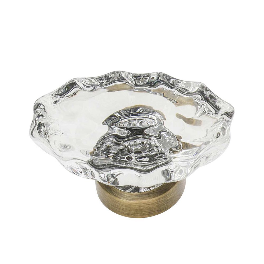 Nostalgic Warehouse 1 3/4" Chateau Crystal Cabinet Knob in Antique Brass