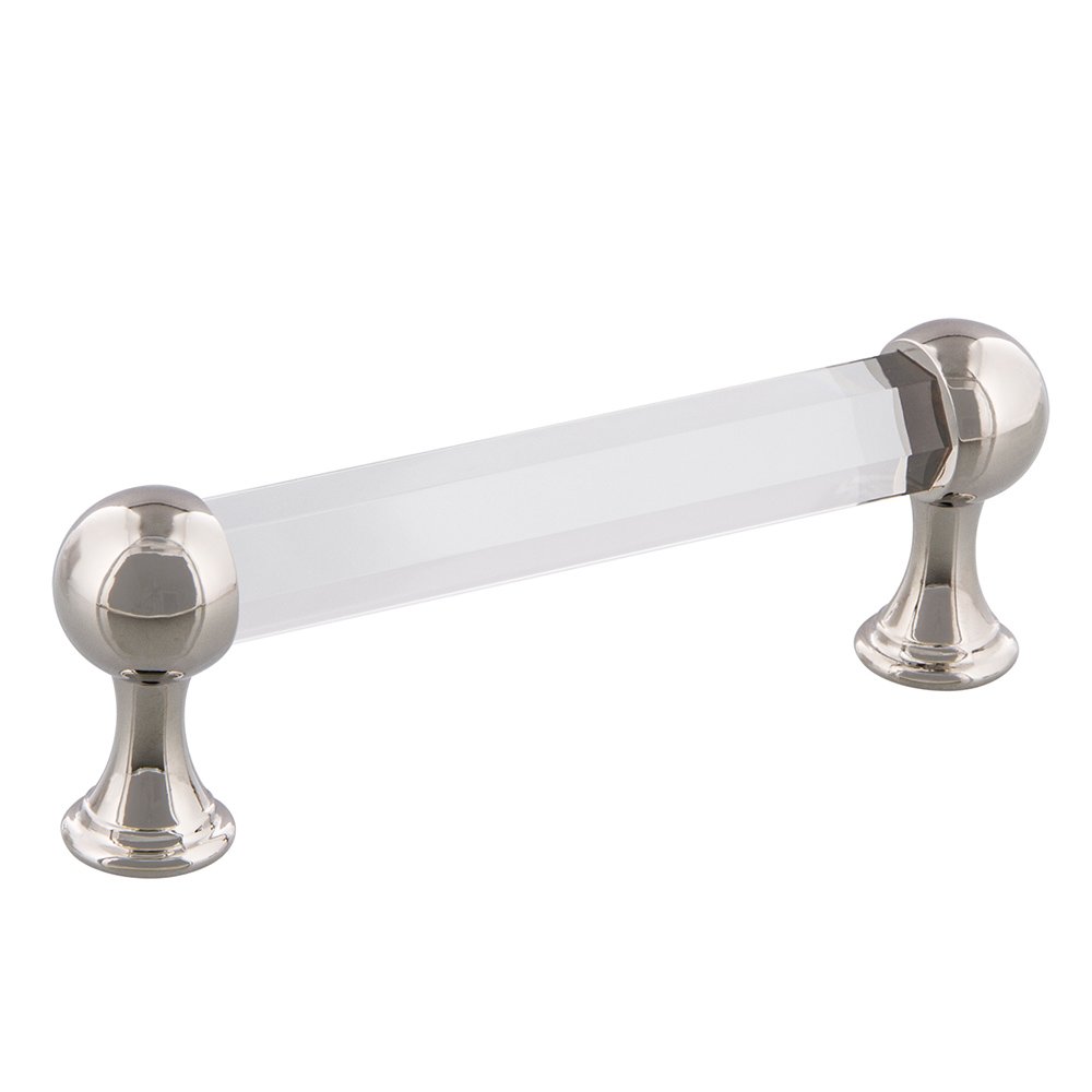 Nostalgic Warehouse 3 3/4" Centers Crystal Pull in Polished Nickel