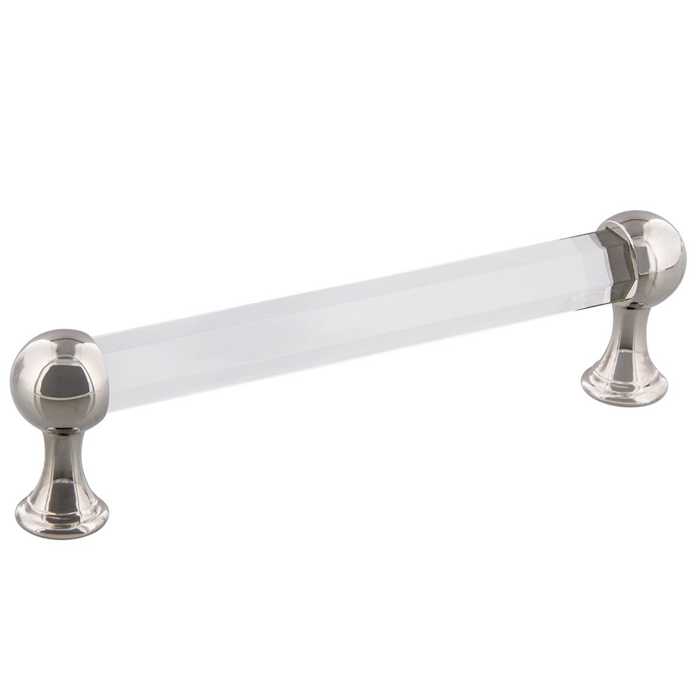 Nostalgic Warehouse 5" Centers Crystal Pull in Polished Nickel