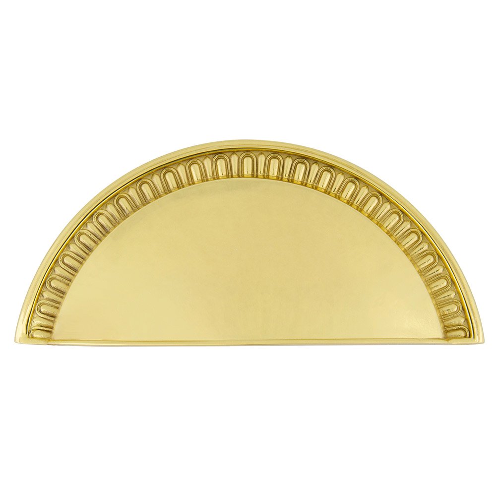 Nostalgic Warehouse 3" Centers Egg & Dart Cup Pull in Polished Brass