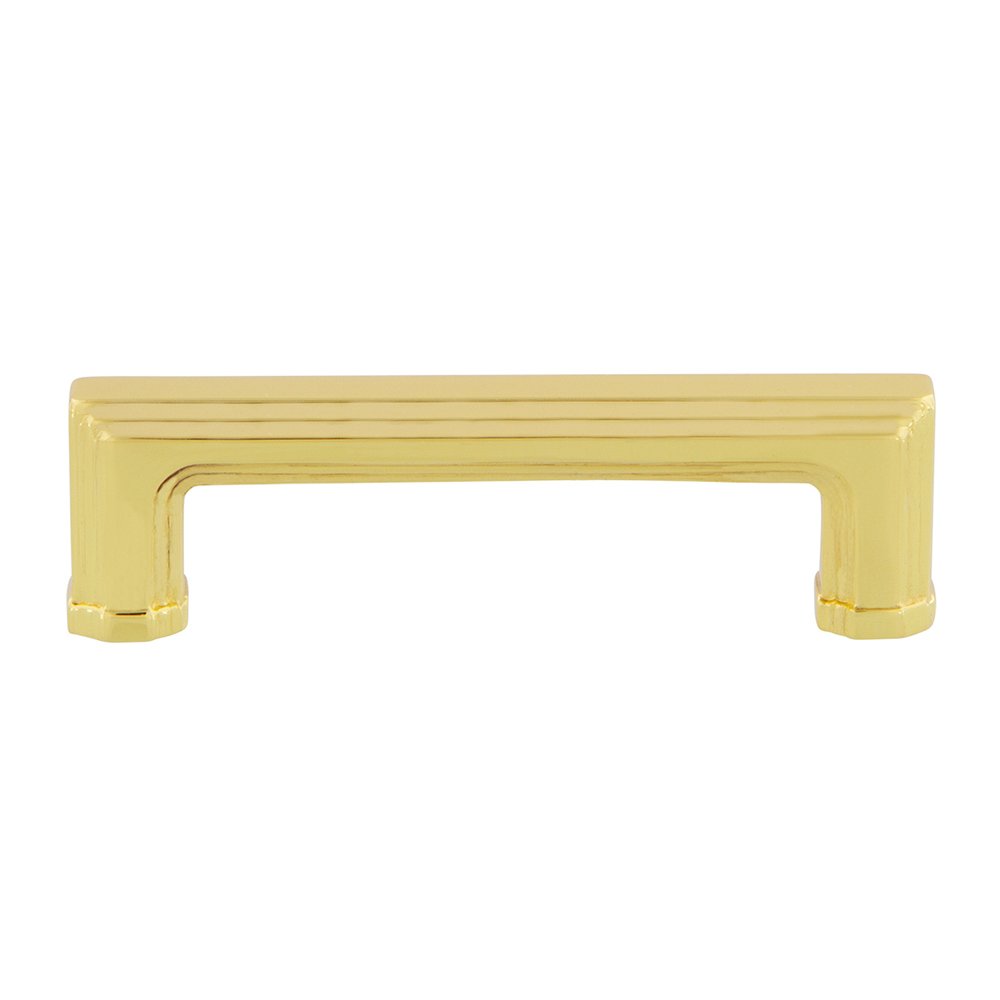Nostalgic Warehouse Carre 3" Centers Pull in Polished Brass
