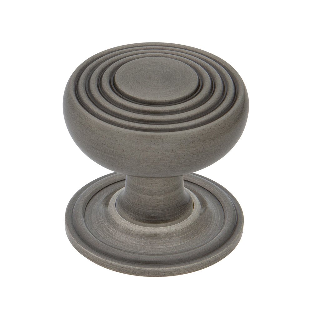 Nostalgic Warehouse Deco Brass 1 3/8" Cabinet Knob with Classic Rose in Antique Pewter