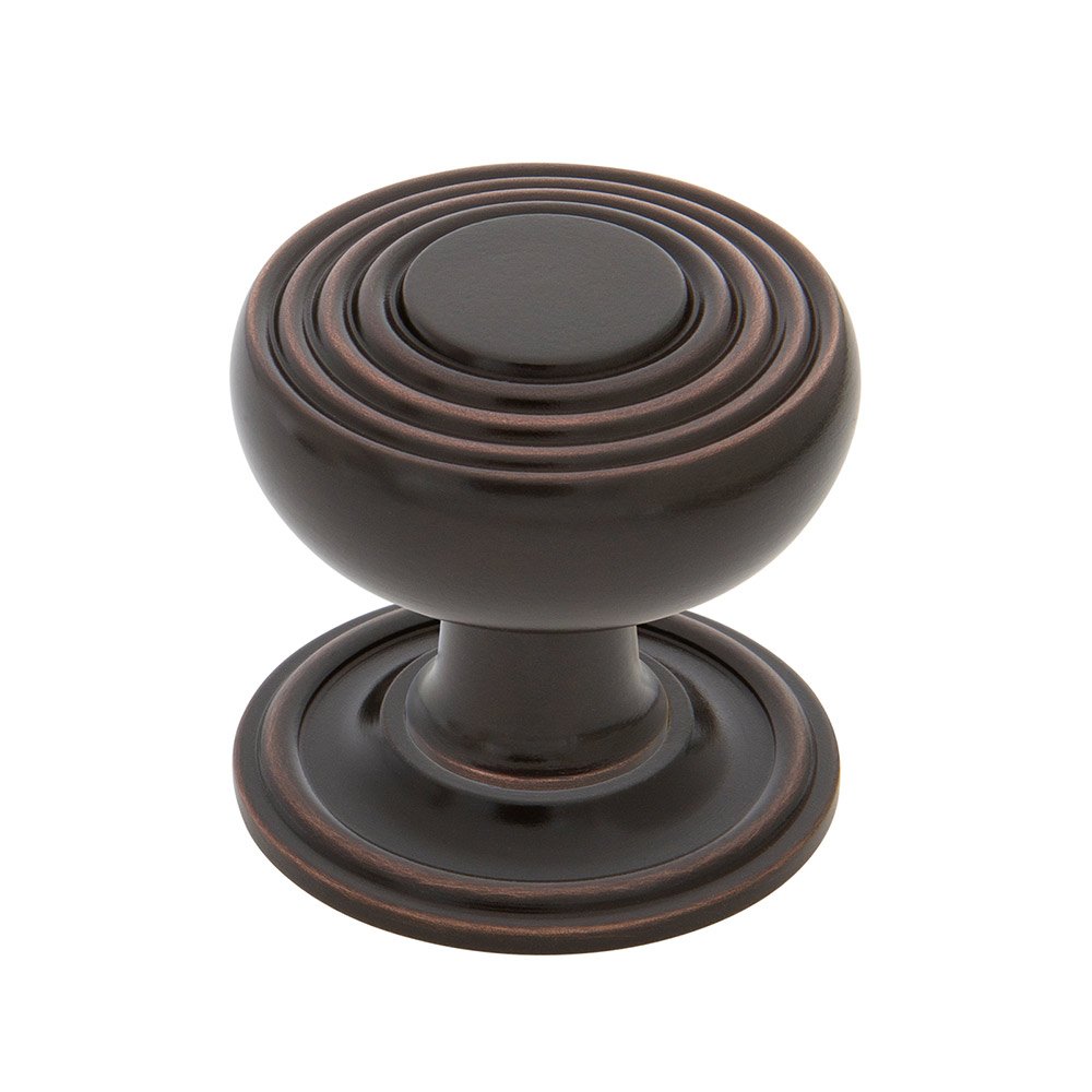 Nostalgic Warehouse Deco Brass 1 3/8" Cabinet Knob with Classic Rose in Timeless Bronze