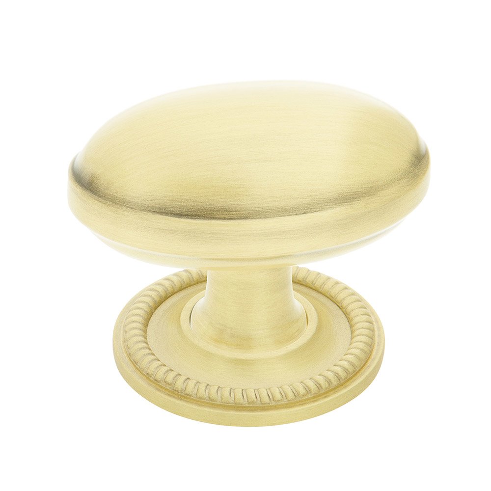 Nostalgic Warehouse Homestead Brass 1 3/4" Cabinet Knob with Rope Rose in Satin Brass