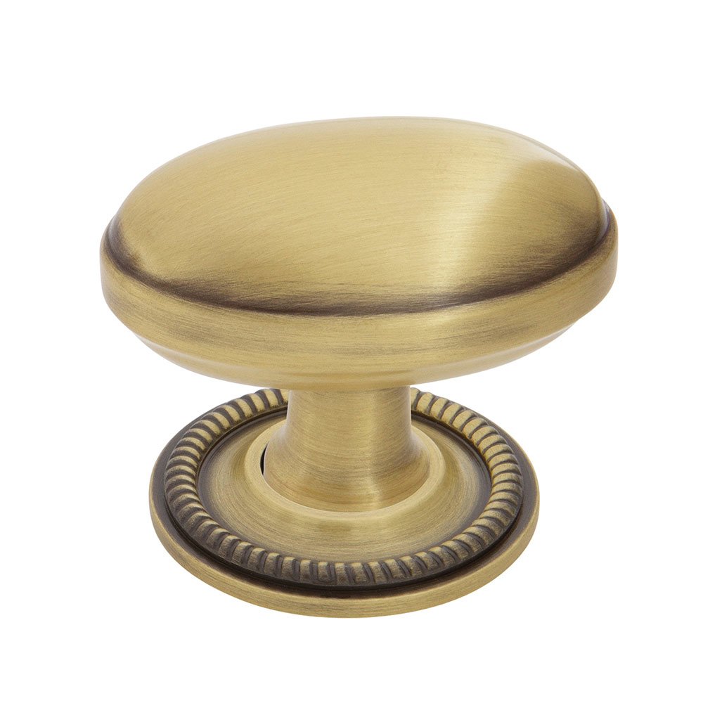 Nostalgic Warehouse Homestead Brass 1 3/4" Cabinet Knob with Rope Rose in Antique Brass