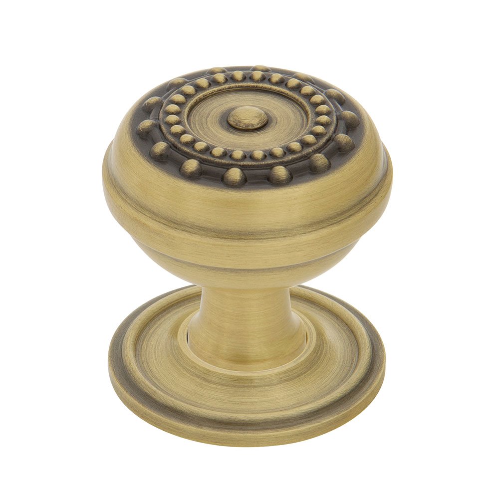 Nostalgic Warehouse Meadows Brass 1 3/8" Cabinet Knob with Classic Rose in Antique Brass