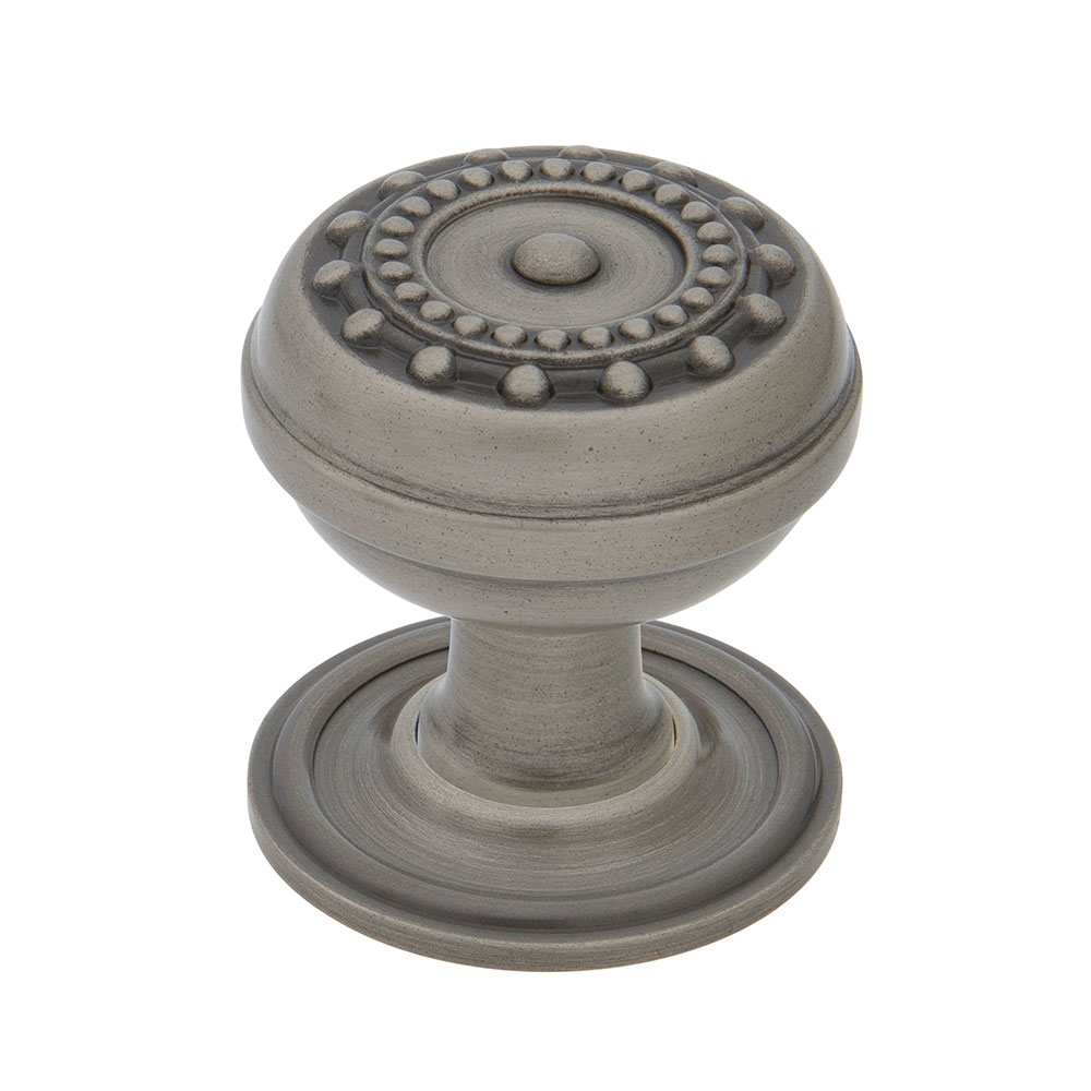 Nostalgic Warehouse Meadows Brass 1 3/8" Cabinet Knob with Classic Rose in Antique Pewter