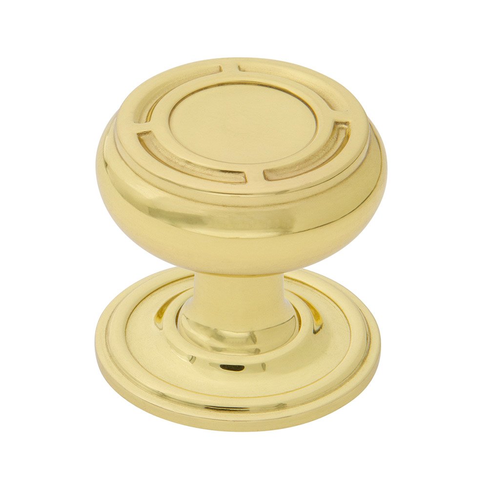 Nostalgic Warehouse Mission Brass 1 3/8" Cabinet Knob with Classic Rose in Unlacquered Brass