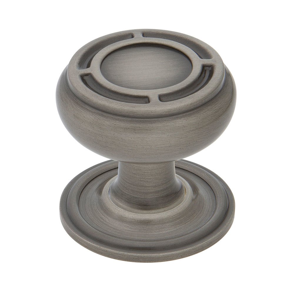 Nostalgic Warehouse Mission Brass 1 3/8" Cabinet Knob with Classic Rose in Antique Pewter