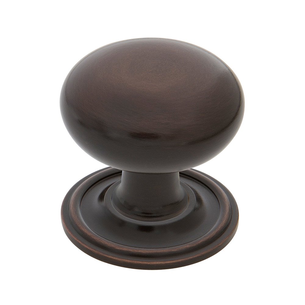 Nostalgic Warehouse New York Brass 1 3/8" Cabinet Knob with Classic Rose in Timeless Bronze