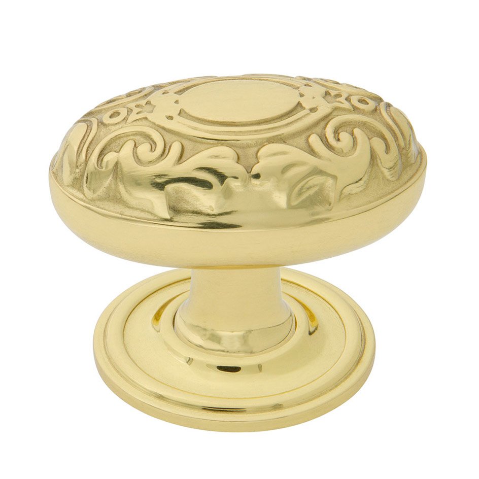 Nostalgic Warehouse Victorian Brass 1 3/4" Cabinet Knob with Classic Rose in Unlacquered Brass