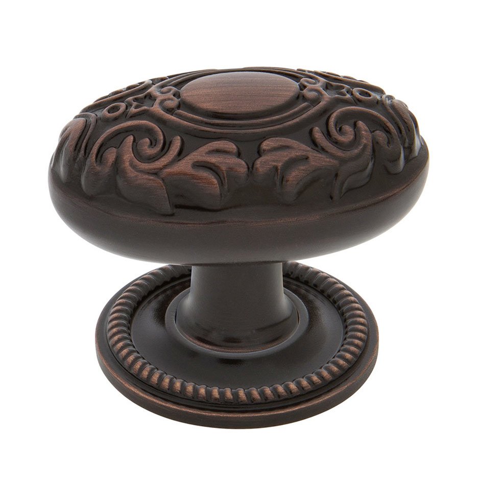 Nostalgic Warehouse Victorian Brass 1 3/4" Cabinet Knob with Rope Rose in Timeless Bronze