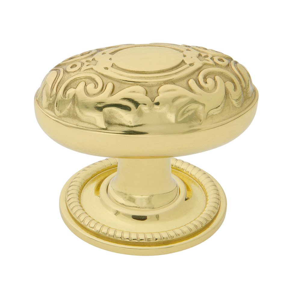 Nostalgic Warehouse Victorian Brass 1 3/4" Cabinet Knob with Rope Rose in Polished Brass