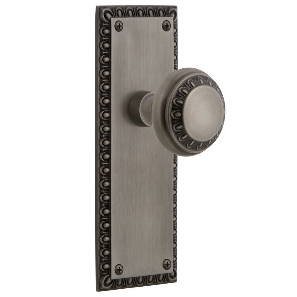 Nostalgic Warehouse Passage Neoclassical Plate with Neoclassical Knob in Antique Pewter