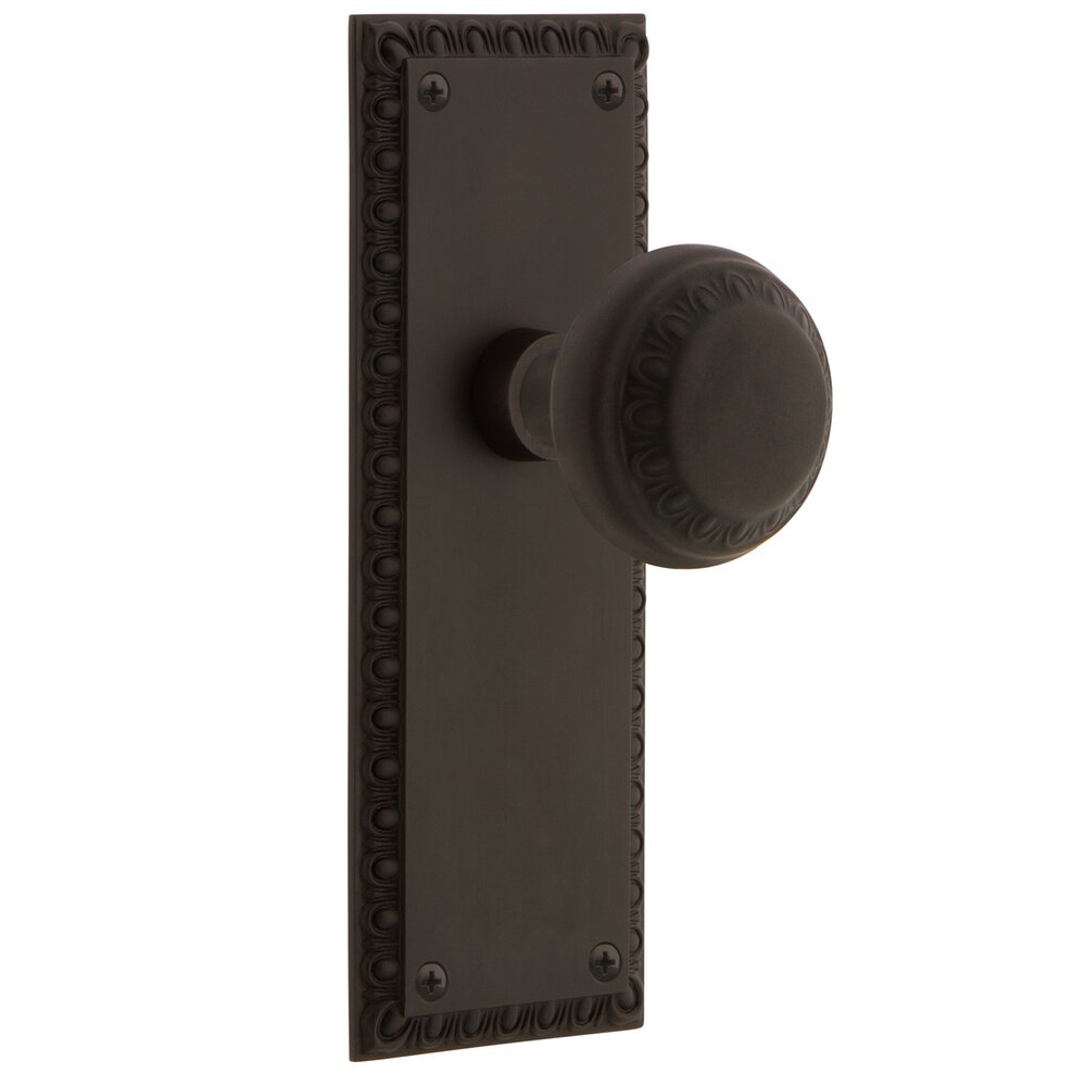 Nostalgic Warehouse Single Dummy Neoclassical Plate with Neoclassical Knob in Oil-Rubbed Bronze