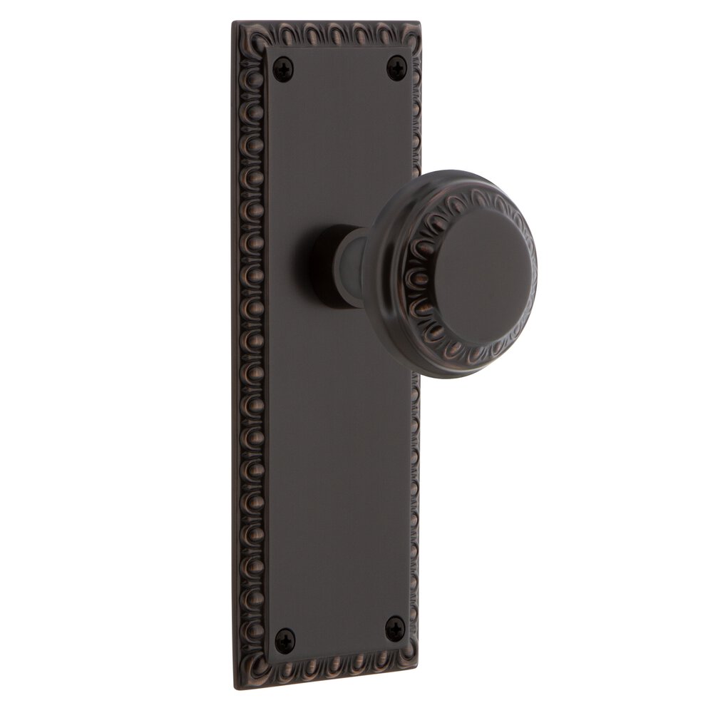Nostalgic Warehouse Double Dummy Neoclassical Plate with Neoclassical Knob in Timeless Bronze