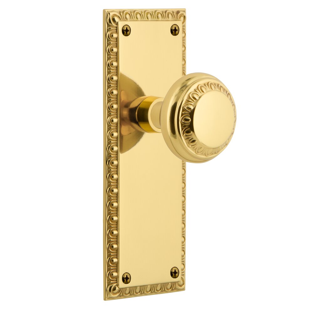 Nostalgic Warehouse Double Dummy Neoclassical Plate with Neoclassical Knob in Unlacquered Brass