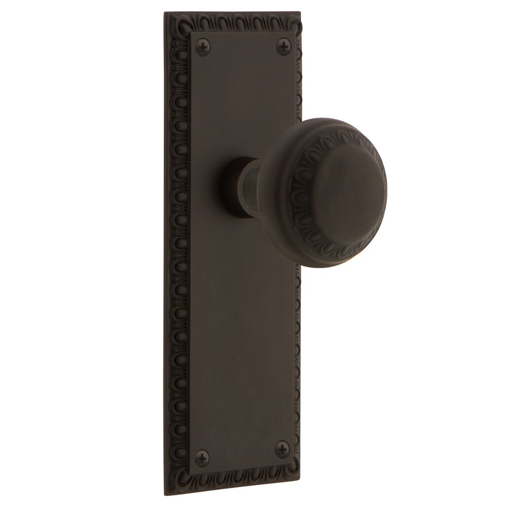 Nostalgic Warehouse Privacy Neoclassical Plate with Neoclassical Knob in Oil-Rubbed Bronze