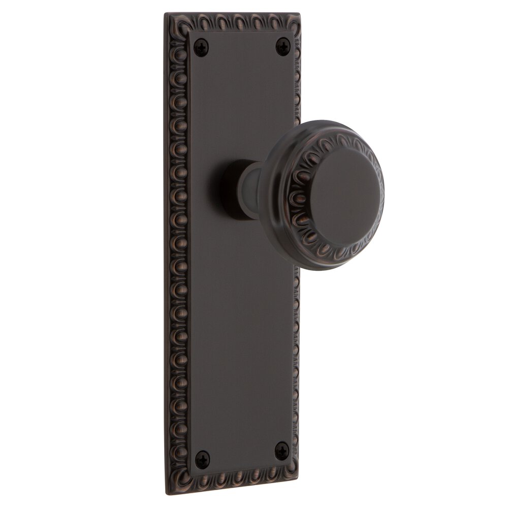Nostalgic Warehouse Privacy Neoclassical Plate with Neoclassical Knob in Timeless Bronze