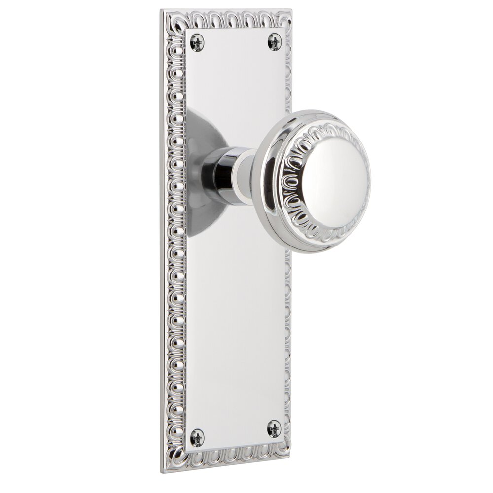 Nostalgic Warehouse Passage Neoclassical Plate with Neoclassical Knob in Bright Chrome