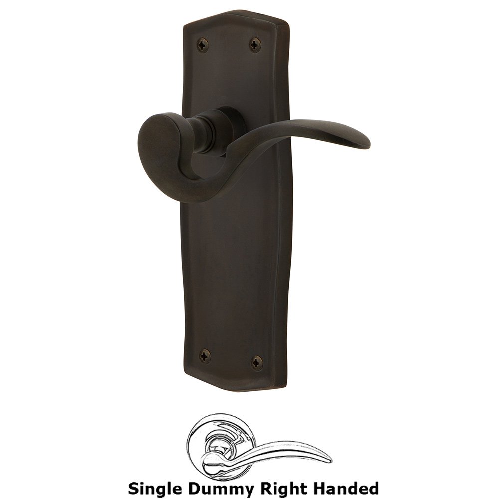 Nostalgic Warehouse Prairie Plate Single Dummy Right Handed Manor Lever in Oil-Rubbed Bronze