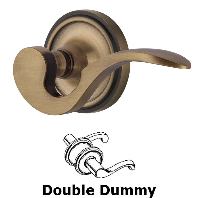 Nostalgic Warehouse Classic Rose Double Dummy Manor Lever in Antique Brass